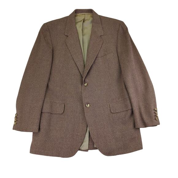 Vintage Oxxford Two Button Blazer Jacket Sport Coat Wool Tweed Men 42S Onwentsia - Picture 1 of 11